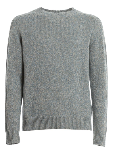 Shop Dondup Wool Round Neck Sweater In Light Blue