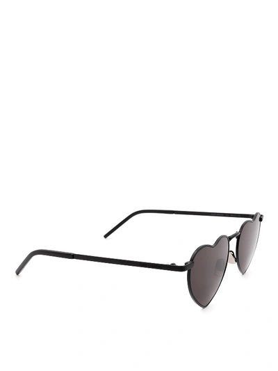 Shop Saint Laurent New Wave Sl 301 Lou Lou Black Sunglasses