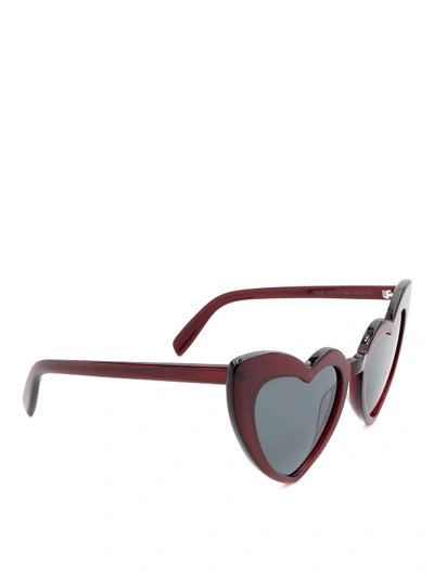 Shop Saint Laurent New Wave Sl 181 Lou Lou Red Sunglasses