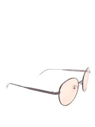 Shop Balenciaga Round Sunglasses In Metallic
