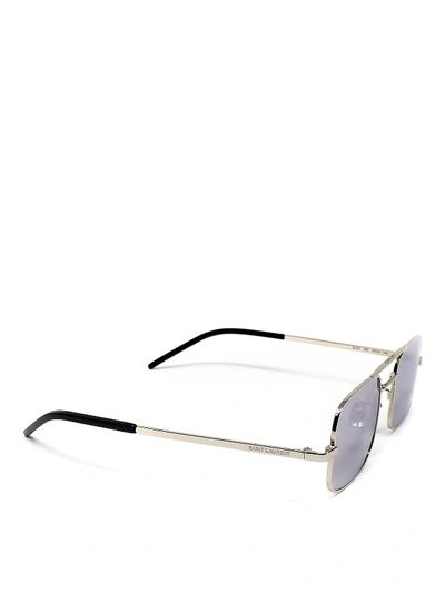 Shop Saint Laurent Sl 331 Sunglasses In Silver