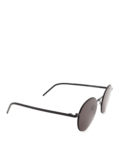 Shop Saint Laurent Sl 250 Slim Sunglasses In Black