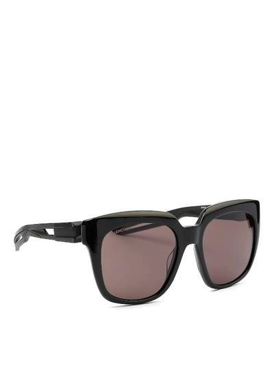 Shop Balenciaga Oversize Squared Sunglasses In Black