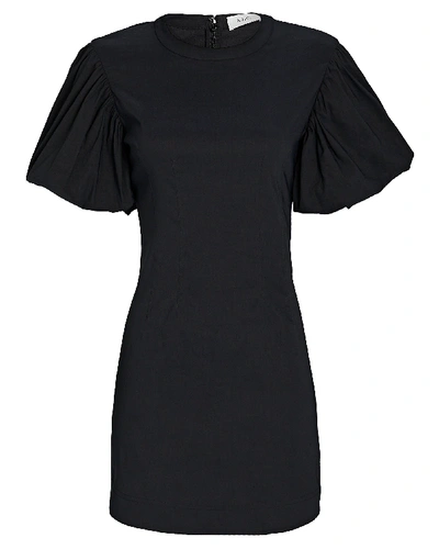 Shop A.l.c Jessie Puff Sleeve Mini Dress In Black