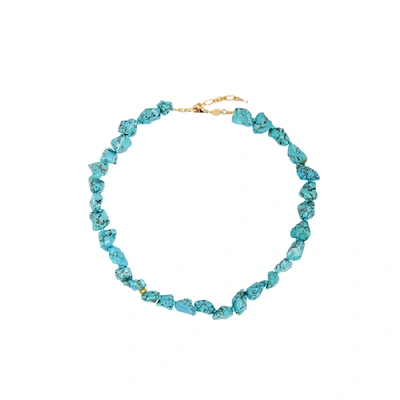 Shop Anni Lu Beach Cocktail 18kt Gold-plated Bracelet In Turquoise