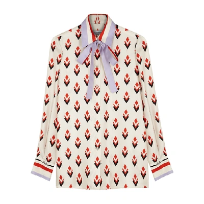 Shop Valentino Printed Silk-twill Shirt In Multicoloured