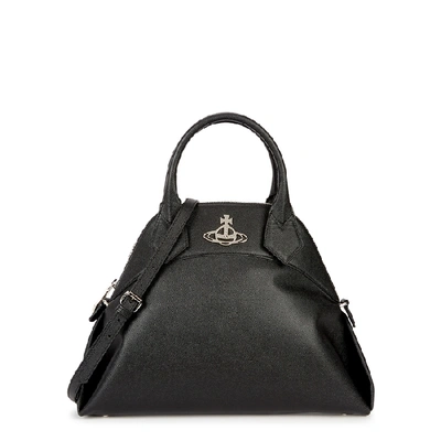 Shop Vivienne Westwood Windsor Medium Black Leather Top Handle Bag