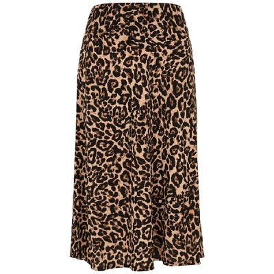 Shop Baum Und Pferdgarten Senga Leopard-print Midi Skirt