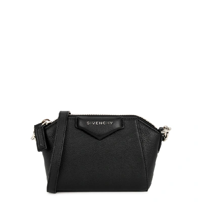 Shop Givenchy Antigona Nano Black Leather Cross-body Bag