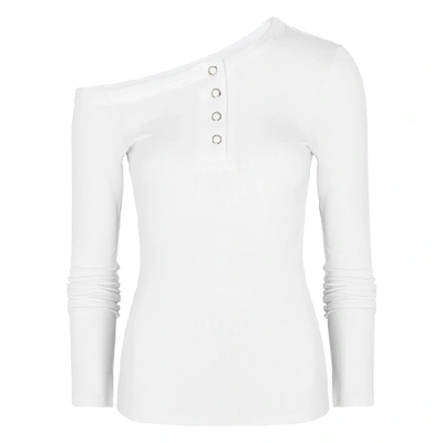 Shop The Line By K Harley Off-the-shoulder Stretch-jersey Top In White