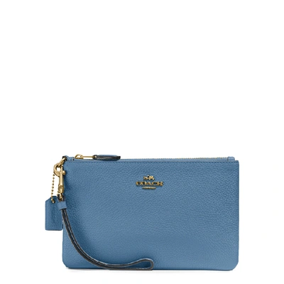 Shop Coach Blue Small Leather Pouch