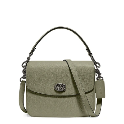 Shop Coach Cassie 19 Green Leather Cross-body Bag