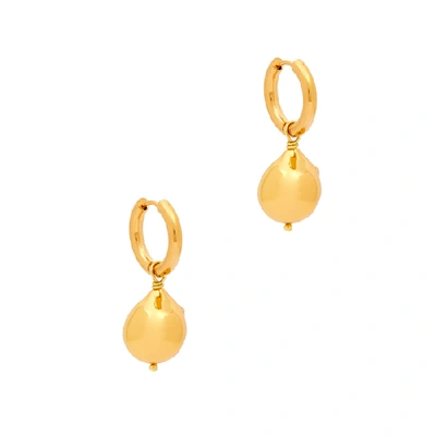 Shop Sandralexandra Gold Nugget Gold-tone Hoop Earrings