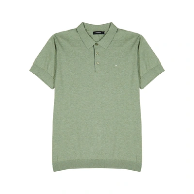 Shop J. Lindeberg Ridge Sage Cotton-blend Polo Shirt In Light Green