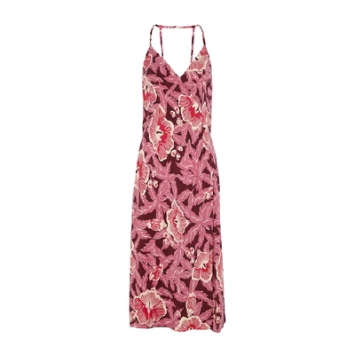 Shop Equipment Allianna Floral-print Silk Dress In Pink