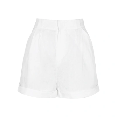 Shop Equipment Boyde White Linen Shorts