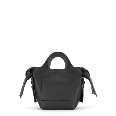 Shop Acne Studios Musubi Micro Black Leather Cross-body Bag