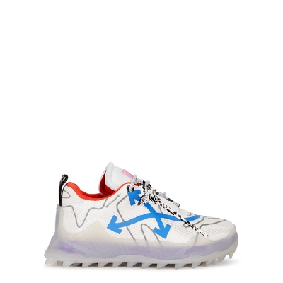 Shop Off-white Odsy White Mesh Sneakers In Blue