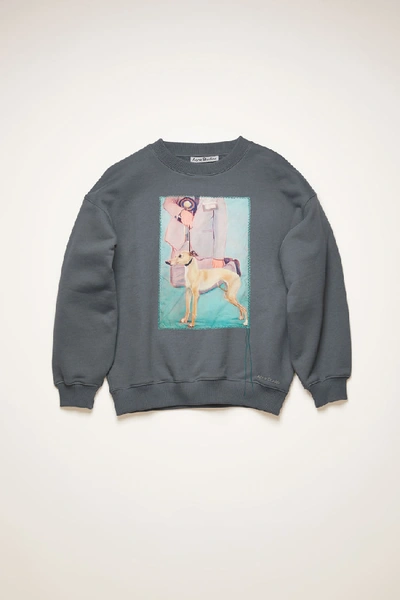 Shop Acne Studios Dog-patch Sweatshirt Slate Grey