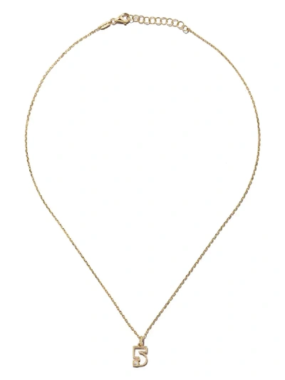 Shop As29 14kt Yellow Gold Diamond Five Necklace