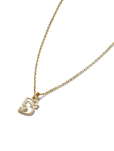 Shop As29 14kt Yellow Gold Diamond Five Necklace