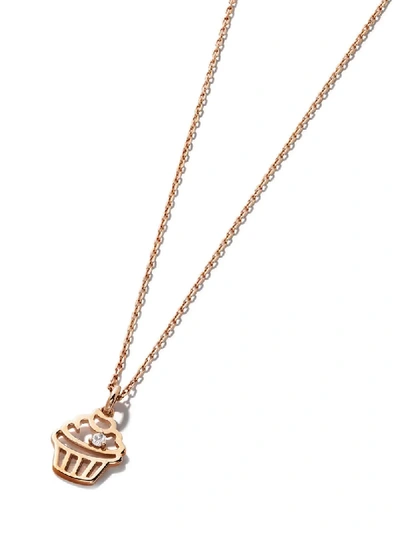 Shop As29 14kt Rose Gold Diamond Cupcake Necklace