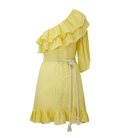 Shop Lisa Marie Fernandez Arden Mini Dress In Yellow
