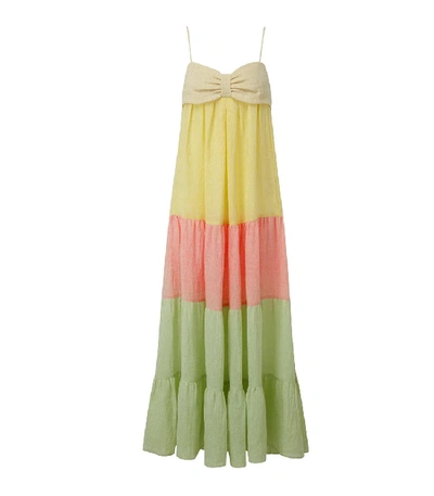 Shop Lisa Marie Fernandez St. Tropez Dress In Yellow/pink