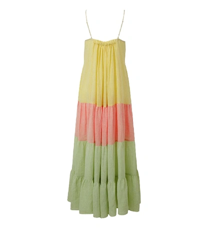 Shop Lisa Marie Fernandez St. Tropez Dress In Yellow/pink