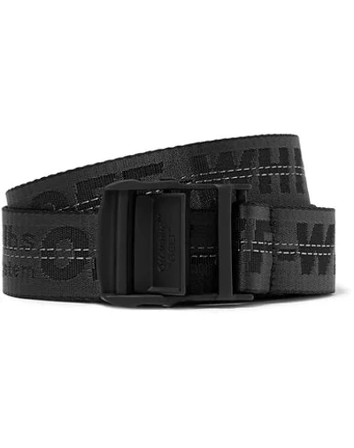 Shop Off-white Fabric Belt In Black