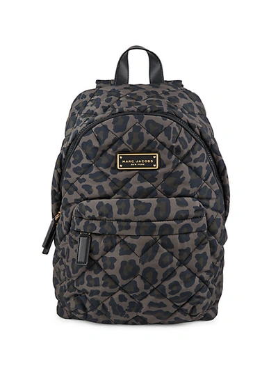 Shop Marc Jacobs Quilted Print Backback In Spanish Moss