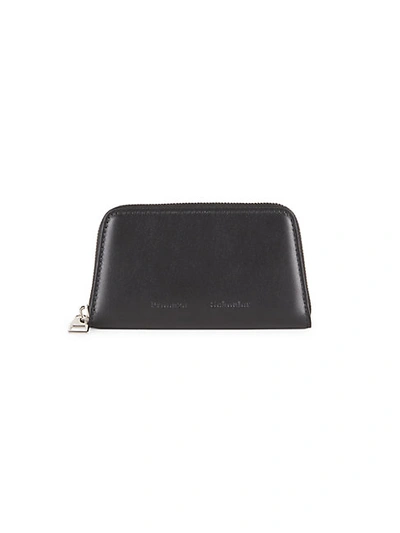 Shop Proenza Schouler Trapeze Leather Zip-around Wallet In Black