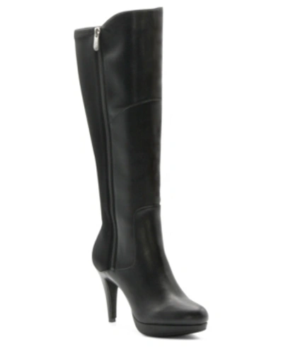 Shop Adrienne Vittadini Pisa Stretch Tall Dress Boots Women's Shoes In Black