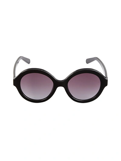 Shop Ferragamo Women's 54mm Round Sunglasses In Tortoise