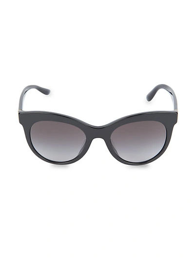 Shop Dolce & Gabbana 53mm Cat Eye Sunglasses In Black