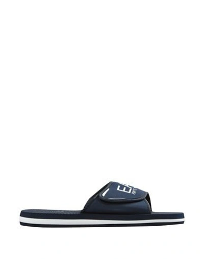 Shop Ea7 Sea World Sw M Slipper Man Sandals Blue Size 8 Rubber