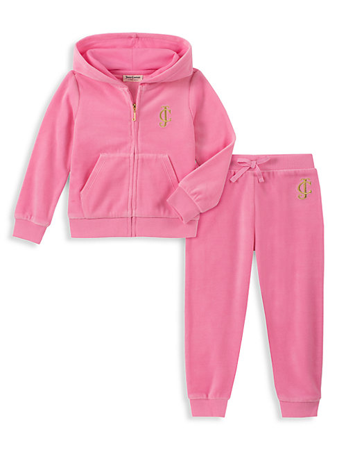 Juicy Couture Kids' Little Girl's 2-piece Hoodie & Pants Set In Pink ...