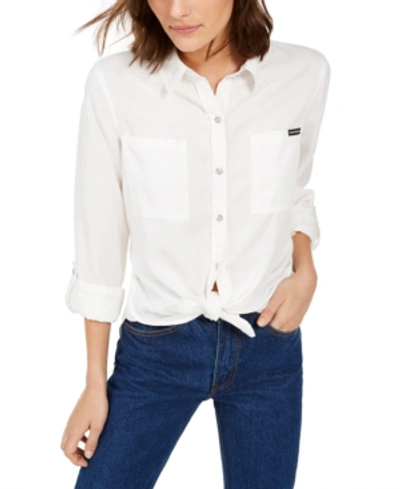 Shop Calvin Klein Jeans Est.1978 Tencel Button-down Shirt In White