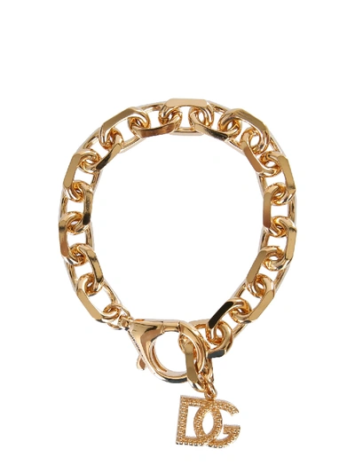 Shop Dolce & Gabbana Wood Bracelet In Oro