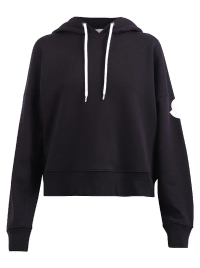 Shop Moncler Branded Sweatshirt In Black