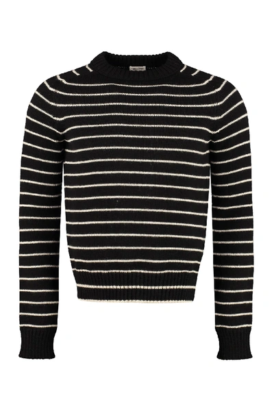 Shop Saint Laurent Virgin Wool Sweater In Black