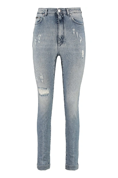 Shop Dolce & Gabbana High-rise Grace-fit Jeans In Denim