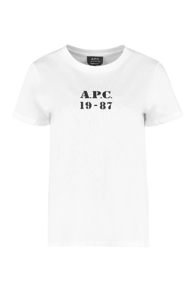 Shop Apc Eliza Cotton T-shirt In White