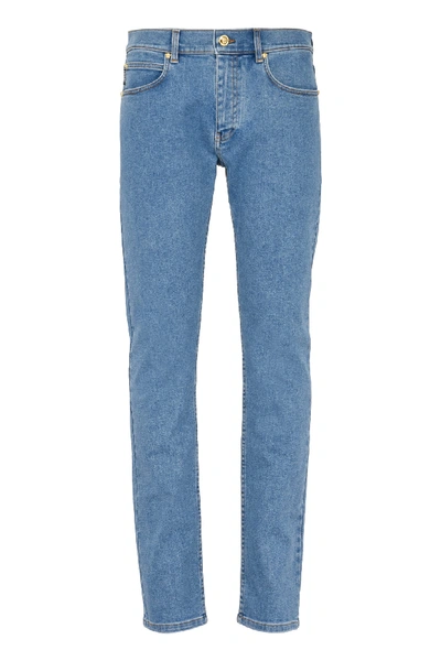 Shop Versace 5-pocket Jeans In Denim