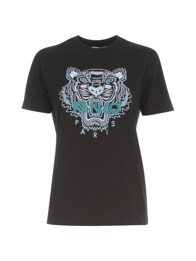 Shop Kenzo Loose Tshirt Tiger Classic In A Noir