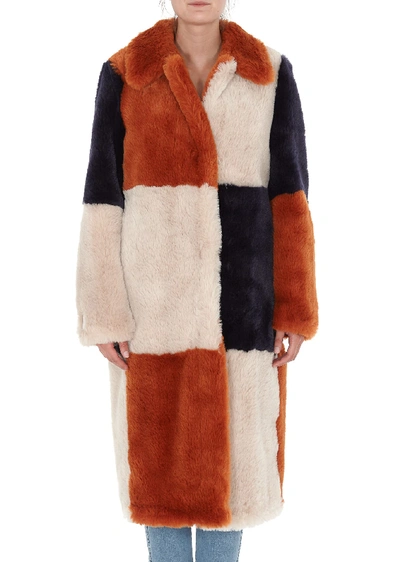 Shop Stella Mccartney Fur Free Fur Adalyn Coat In Multicolor