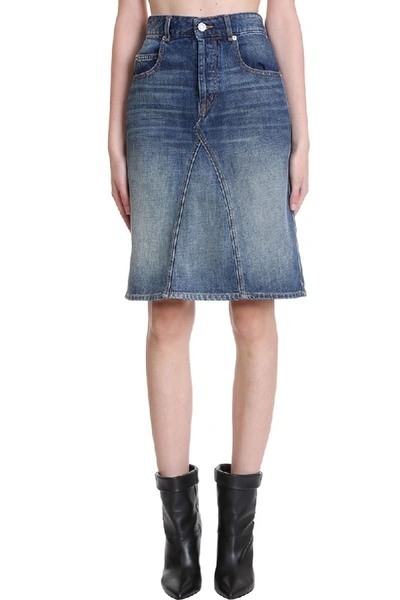 Shop Isabel Marant Étoile Fiali Skirt In Blue Denim