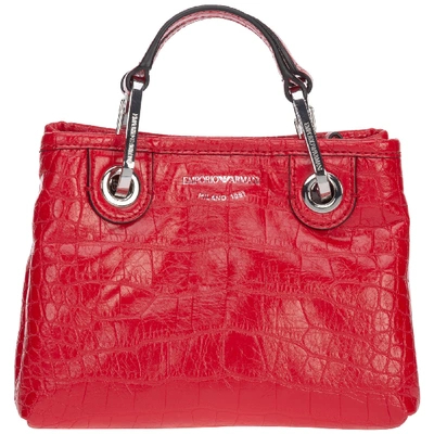 Shop Emporio Armani Sofia Handbags In Rosso
