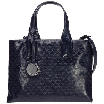 Shop Emporio Armani Prsx Handbags In Navy Blue