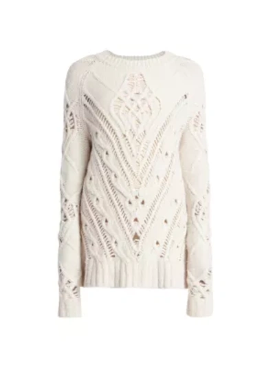Shop Altuzarra Gwendolyn Wool-blend Knit Sweater In Ivory